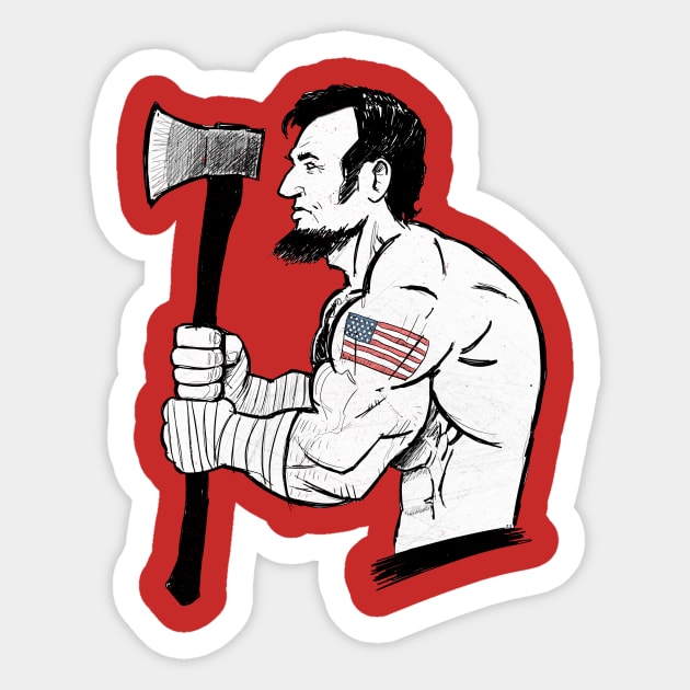 Savage Abe Sticker by deezify